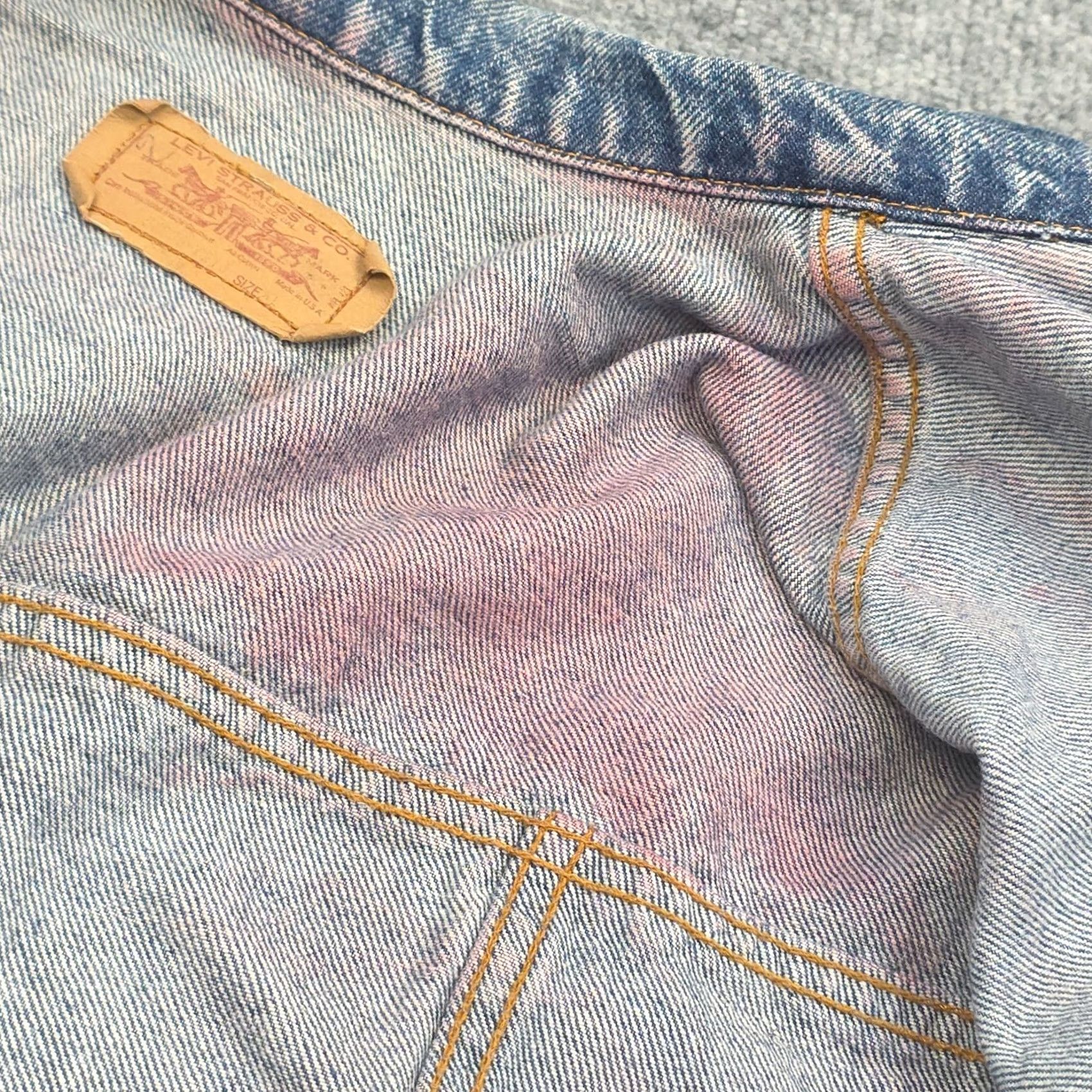Levi's VINTAGE Levi's Jacket Women's XL Blue Denim Jean 57508 USA Stained Size 40" / US 18 - 5 Thumbnail
