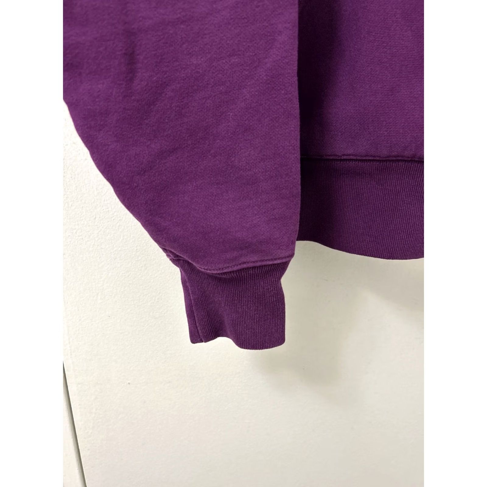 Champion Champion Reverse Weave 1/4 Zip Mens Large Purple Sweater Sweatshirt L/S Pullover Knit Crewneck Collar Zip Closure Regular Cotton Blend Size US L / EU 52-54 / 3 - 6 Thumbnail