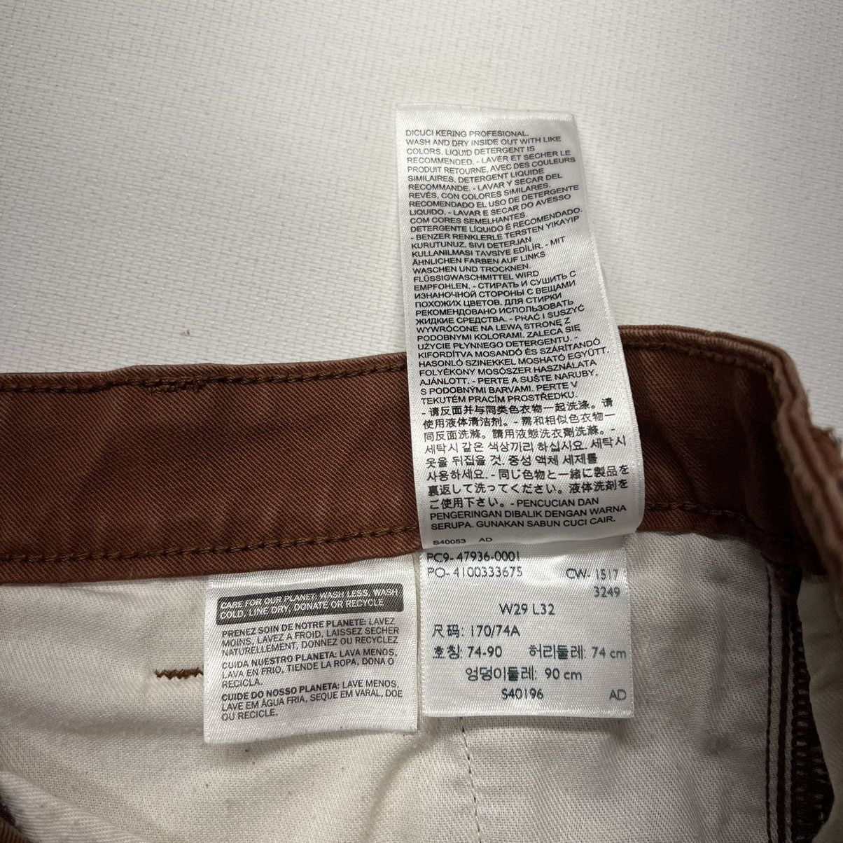 Levi's Levis Cargo Pants Brown Slim Taper Pocket Workwear Utility Size US 29 - 10 Thumbnail