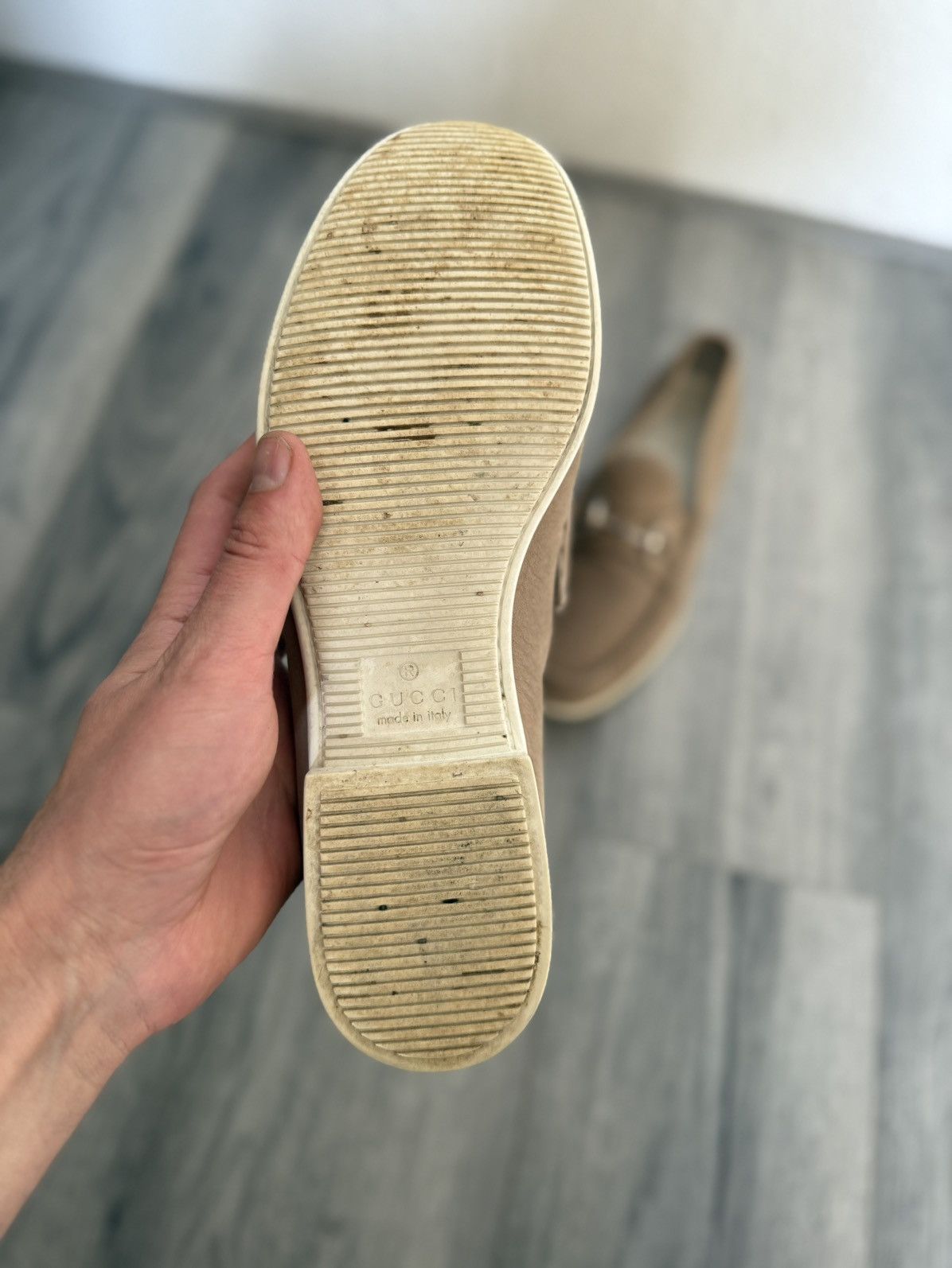 Gucci Gucci Horsebit Loafers in Beige Leather – Size 9.5 Size US 9.5 / EU 42-43 - 11 Thumbnail