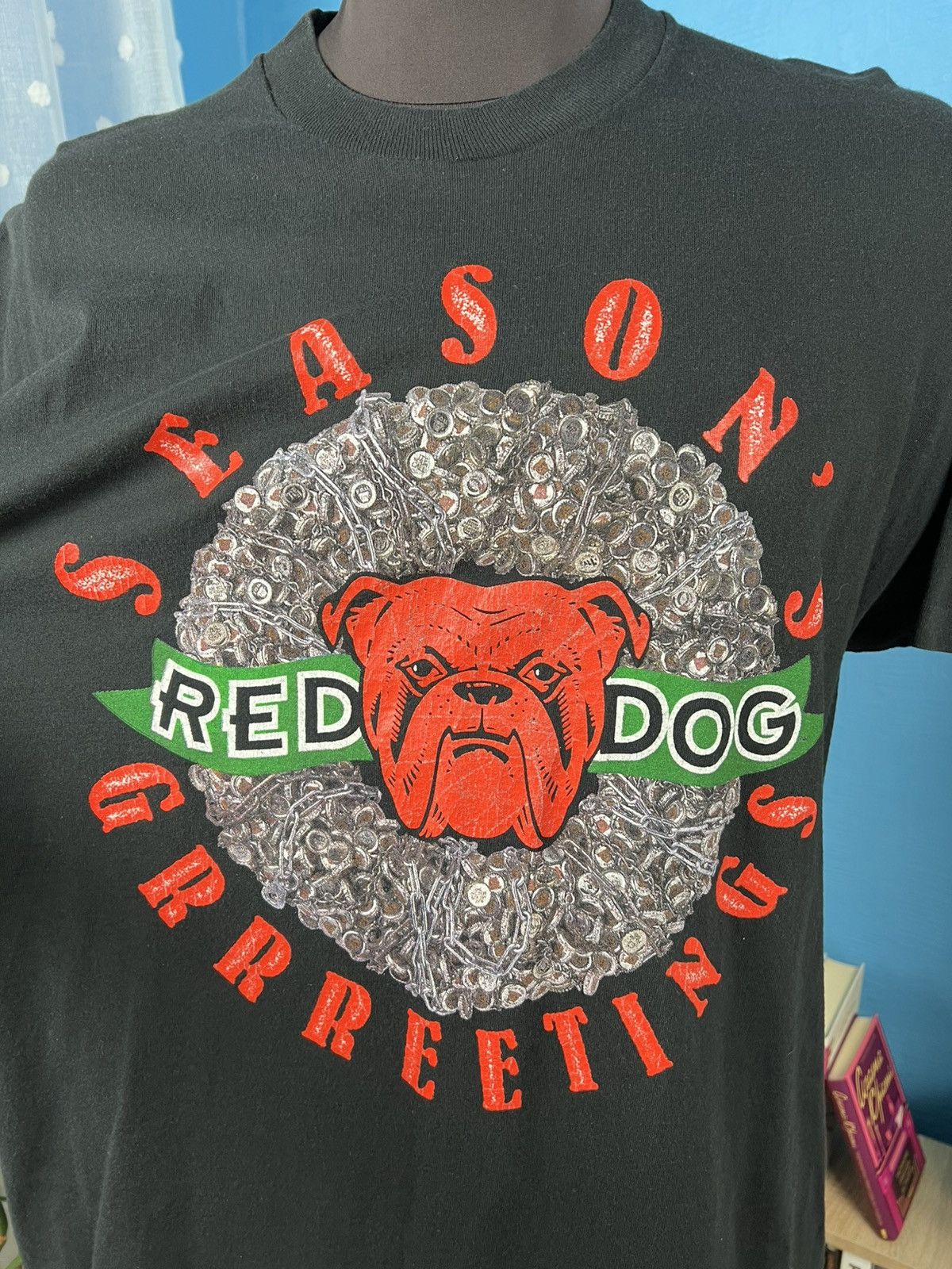 Vintage Red dog faded shirt tee single stitch vintage VTG 90s Size US XXL / EU 58 / 5 - 3 Thumbnail