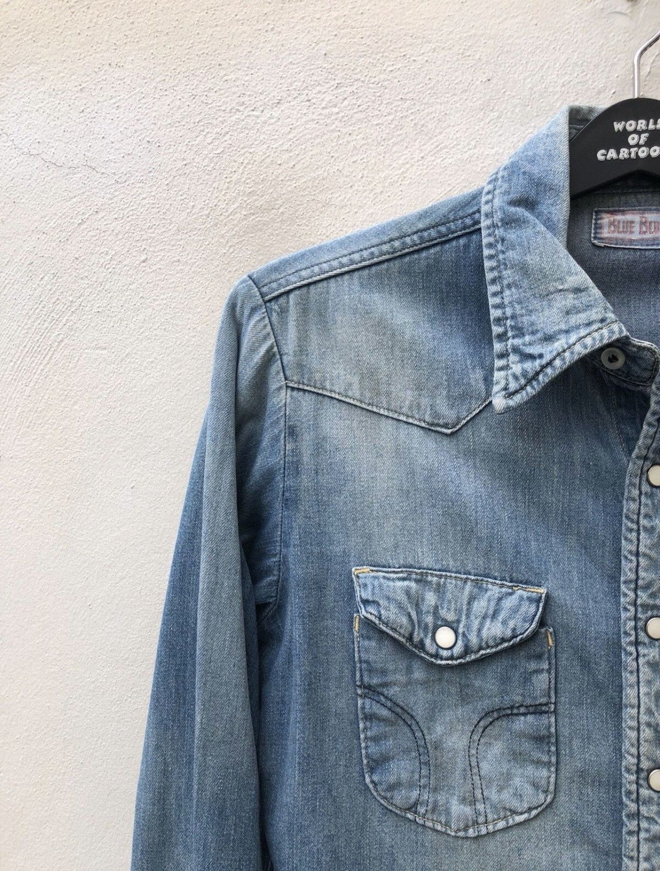 Blue Blue Japan Vintage Blue Blue Japan Mud Wash Denim Western Shirt Size US S / EU 44-46 / 1 - 10 Thumbnail