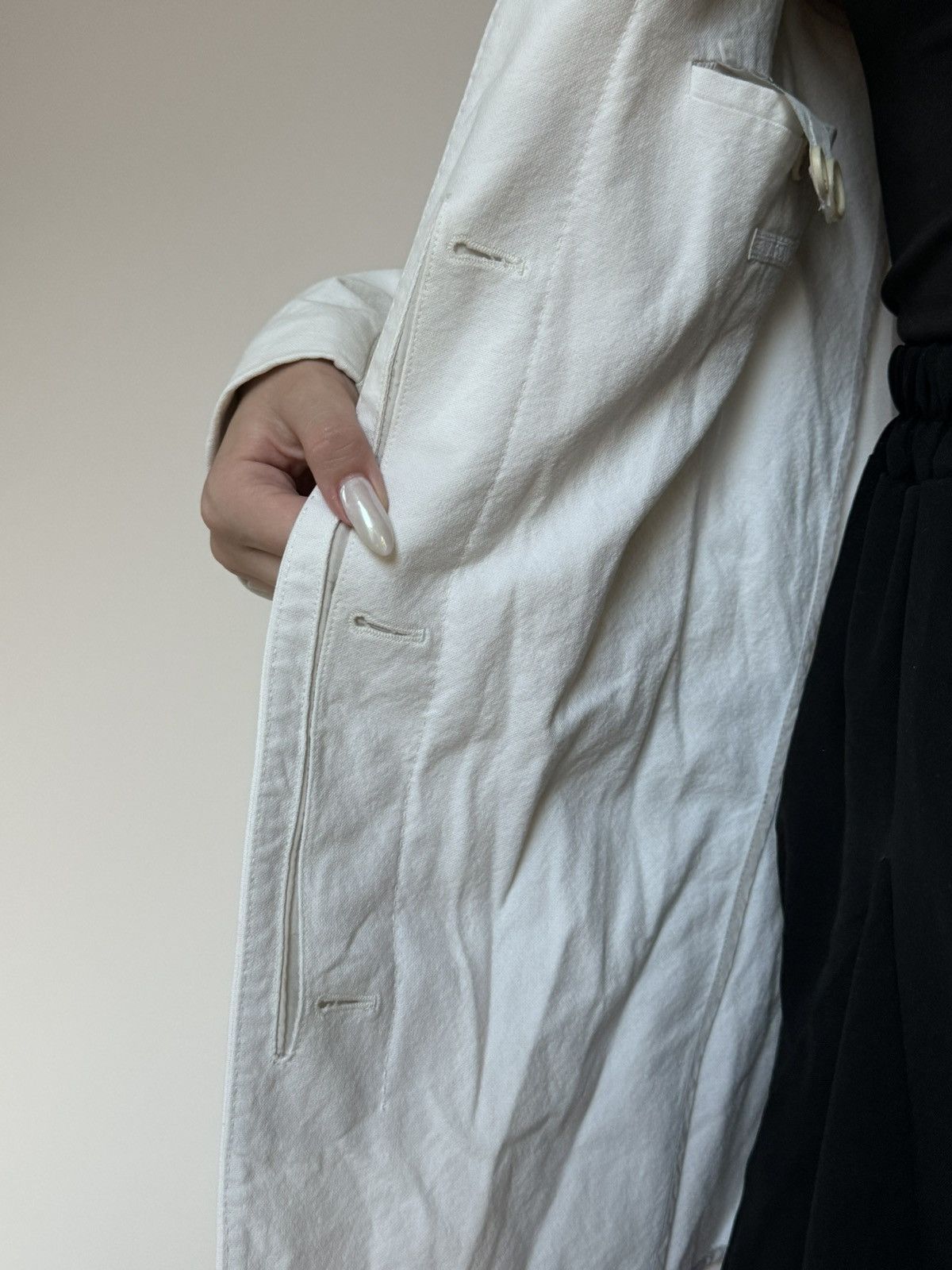 Helmut Lang Vintage 90s Helmut Lang Extended Blazer Trench Jacket Size M / US 6-8 / IT 42-44 - 9 Thumbnail