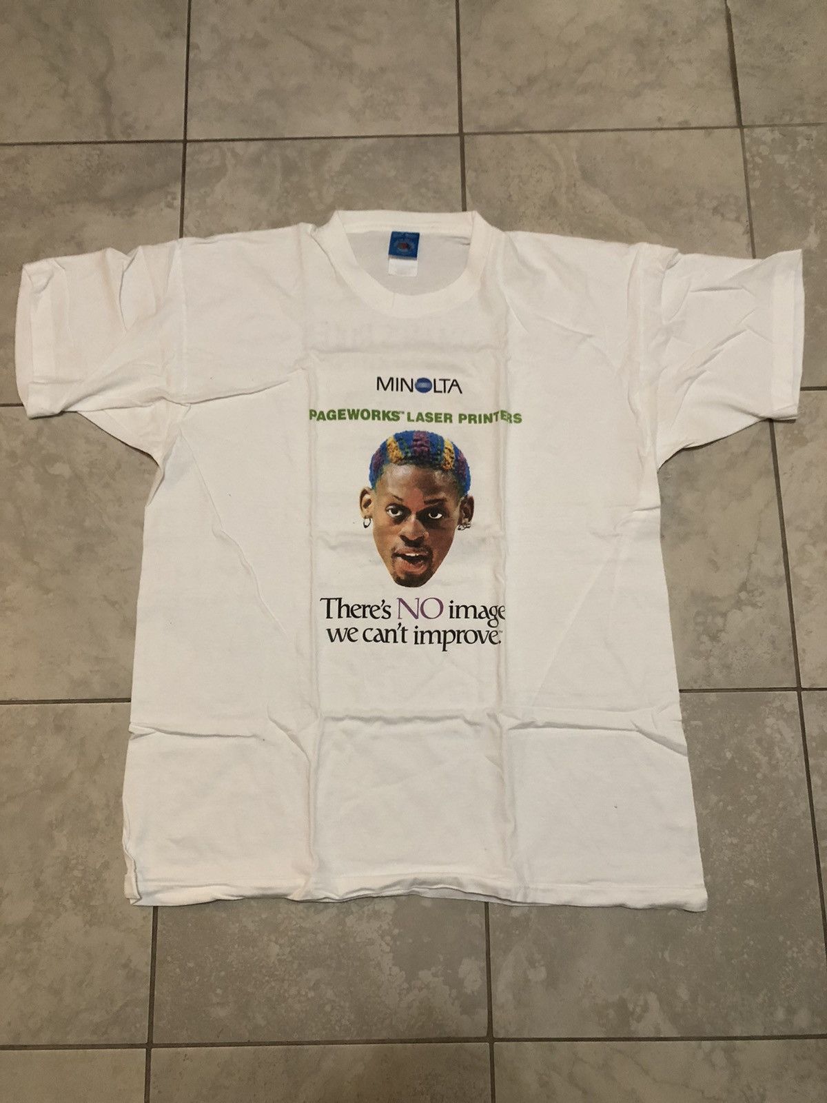 image of Archival Clothing x Rap Tees Vintage 90's Dennis Rodman Nba Basketball Chicago Bulls in White (Size