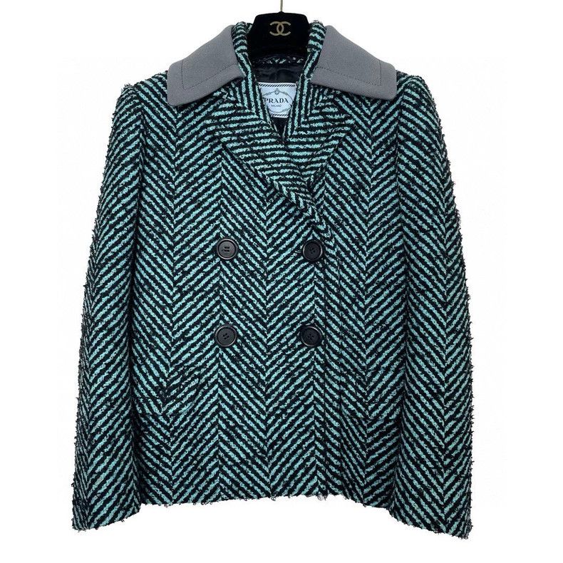 Prada Prada Striped double-breasted jacket 2501-Nextarrow Size XS / US 0-2 / IT 36-38 - 1 Thumbnail
