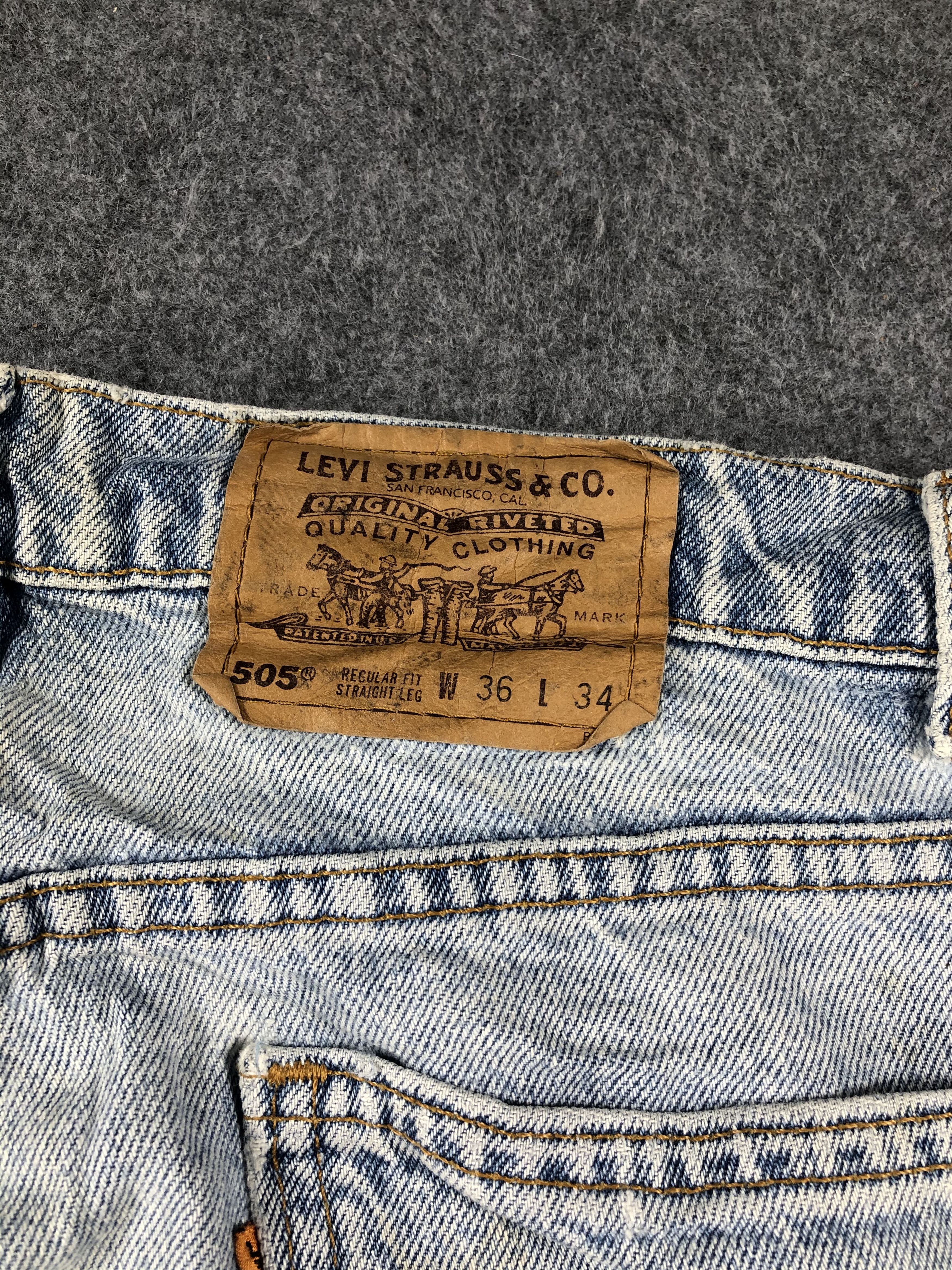 Levi's Vintage Levis Jeans 505 Orange Tab-JM639 Size US 35 - 8 Thumbnail