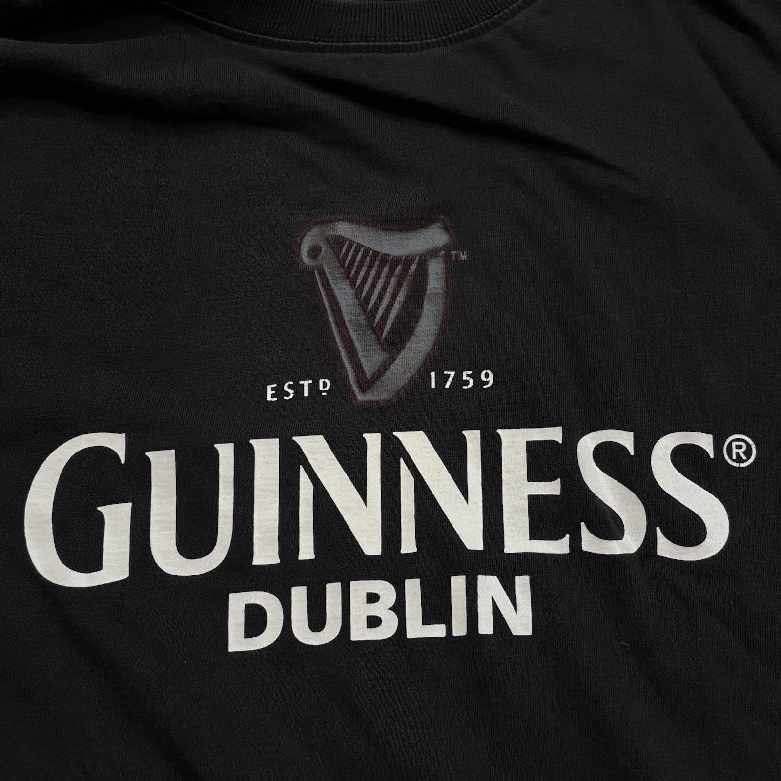 Other Guinness Beer Dublin 1759 Black Tee Harp Logo Cotton Medium Size US M / EU 48-50 / 2 - 1 Thumbnail