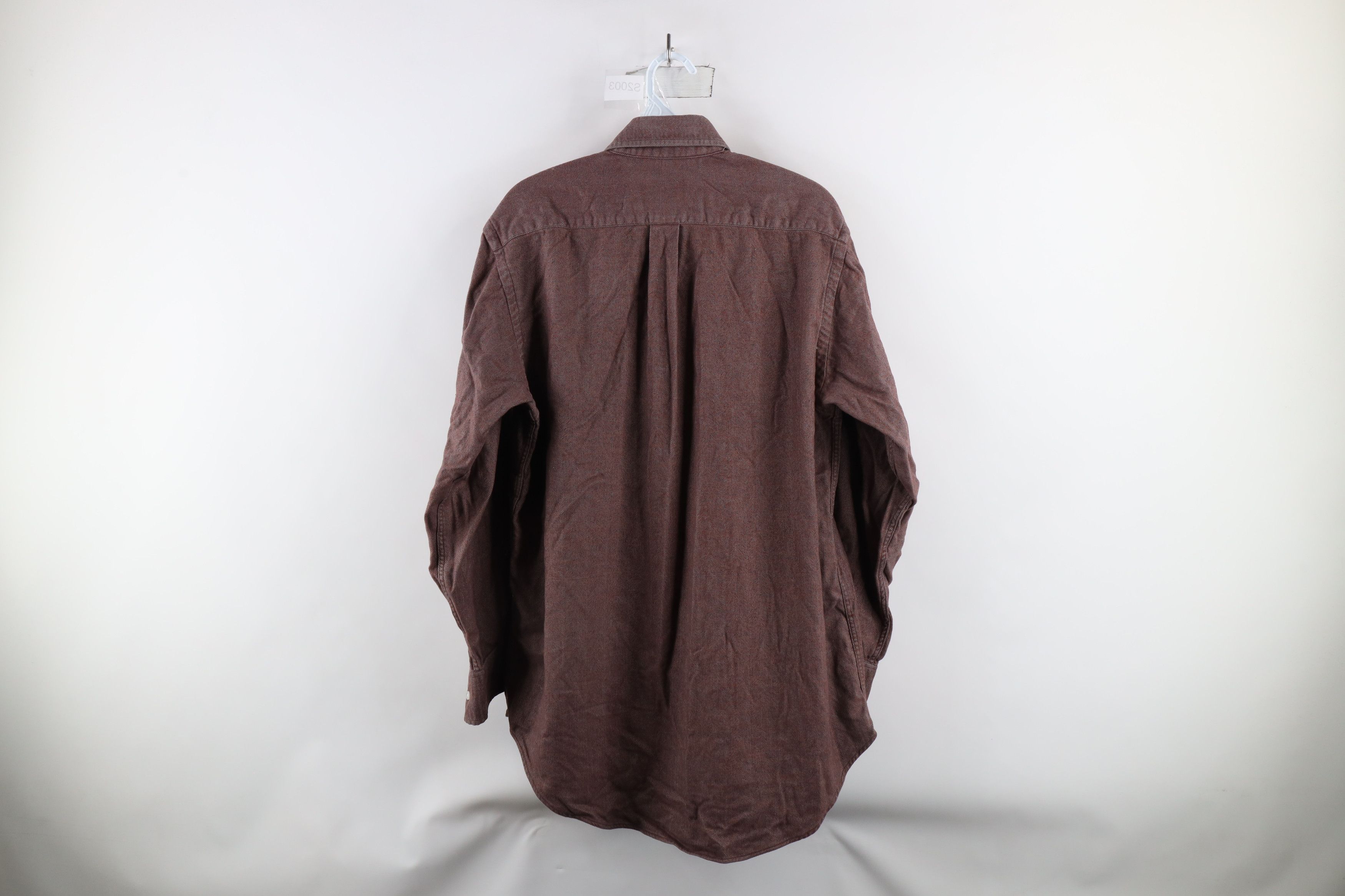 Vintage Vintage 90s Streetwear Herringbone Flannel Button Down Shirt Size US M / EU 48-50 / 2 - 9 Thumbnail