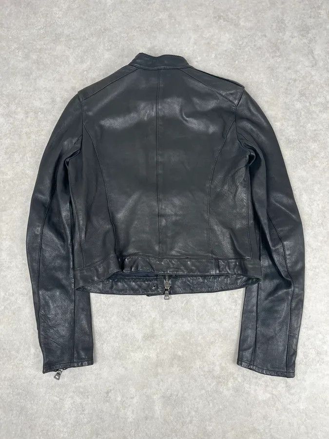 Prada 2000s Prada Black Biker Leather Jacket Size S / US 4 / IT 40 - 5 Thumbnail