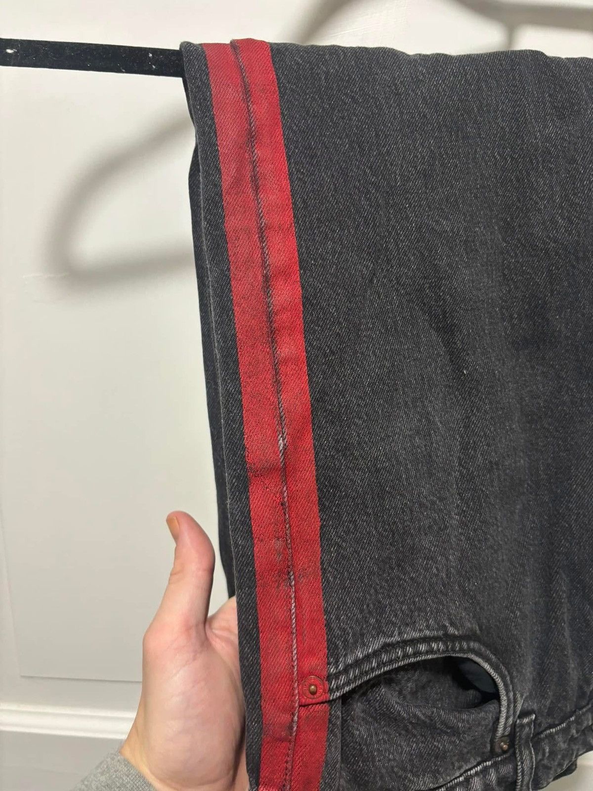 Balenciaga Red stripe jeans Size US 34 / EU 50 - 6 Thumbnail