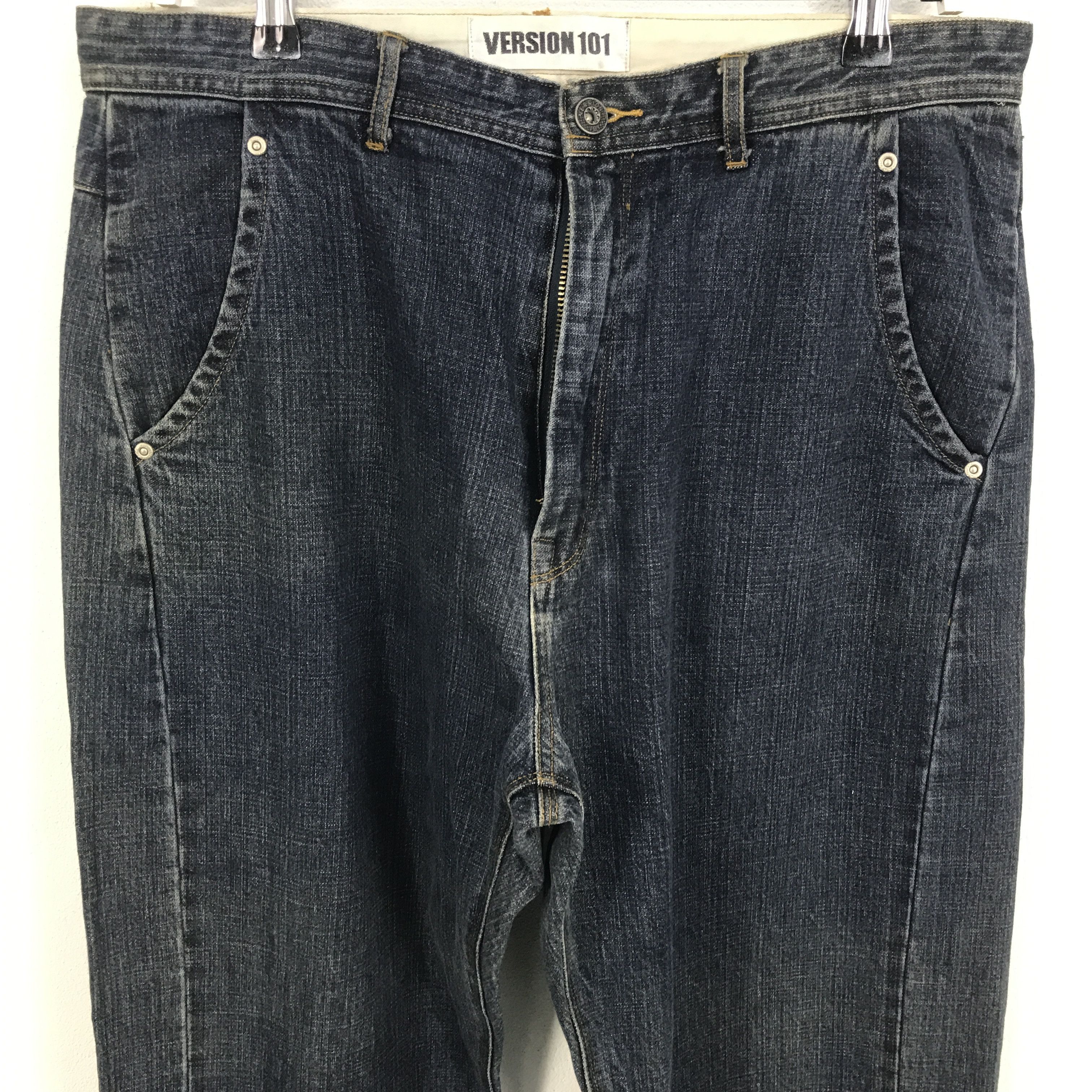 Japanese Brand Rare Baggy denim version 101 brand denim pants Size US 33 - 2 Thumbnail