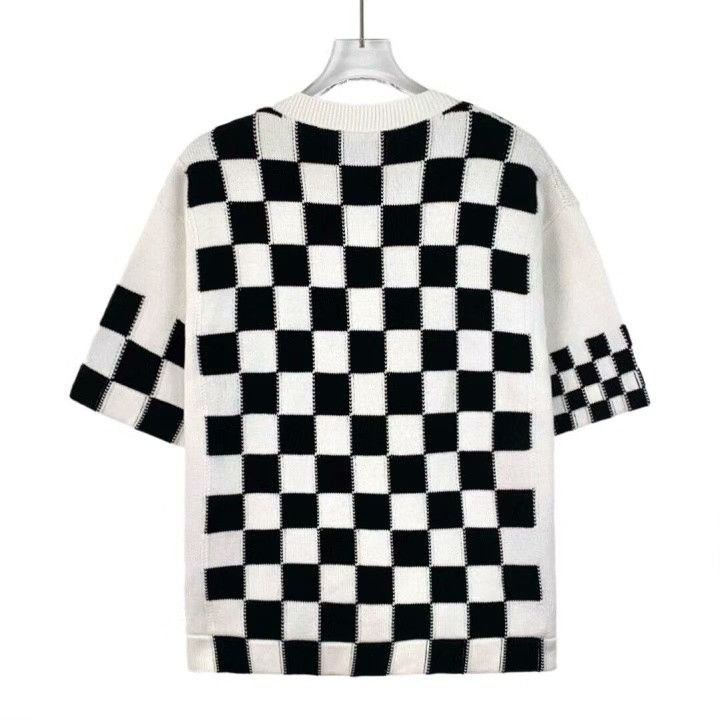 Louis Vuitton Louis Vuitton White Racing Check Cotton Sweater Size US S / EU 44-46 / 1 - 2 Thumbnail