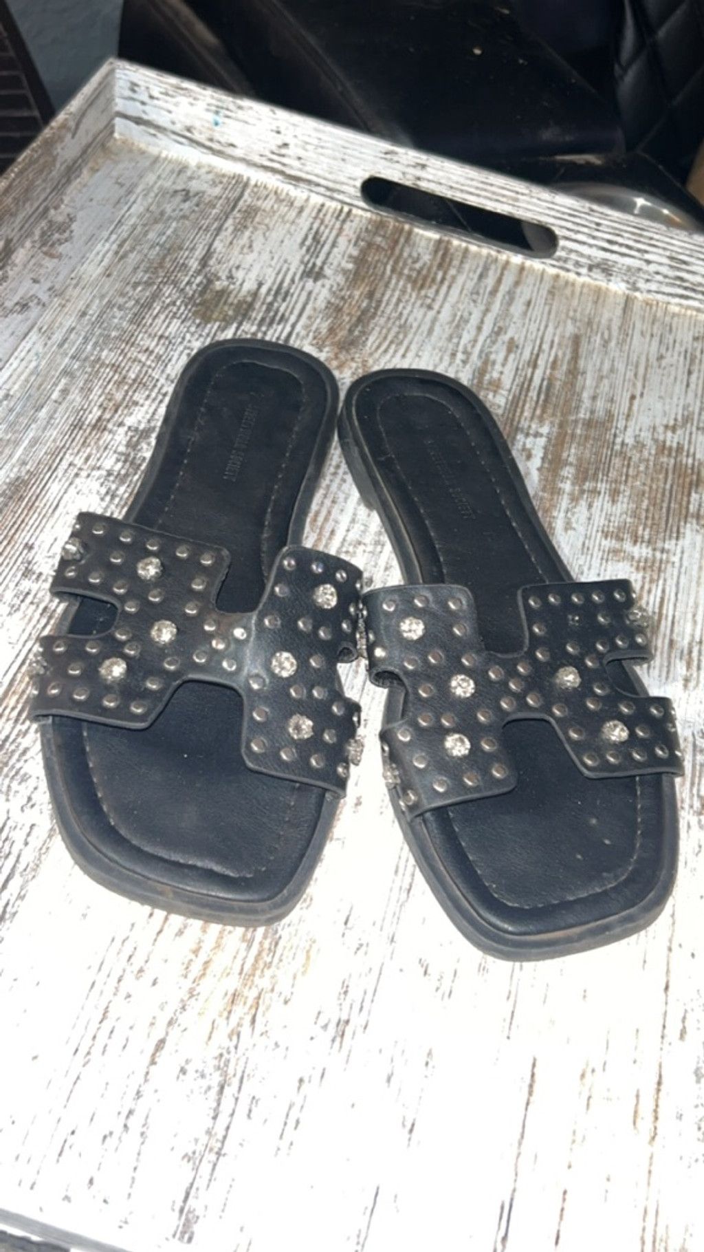 Other Women's Streetwear Society Black Silver Studded Sandals Size Size US 7 / IT 37 - 1 Thumbnail