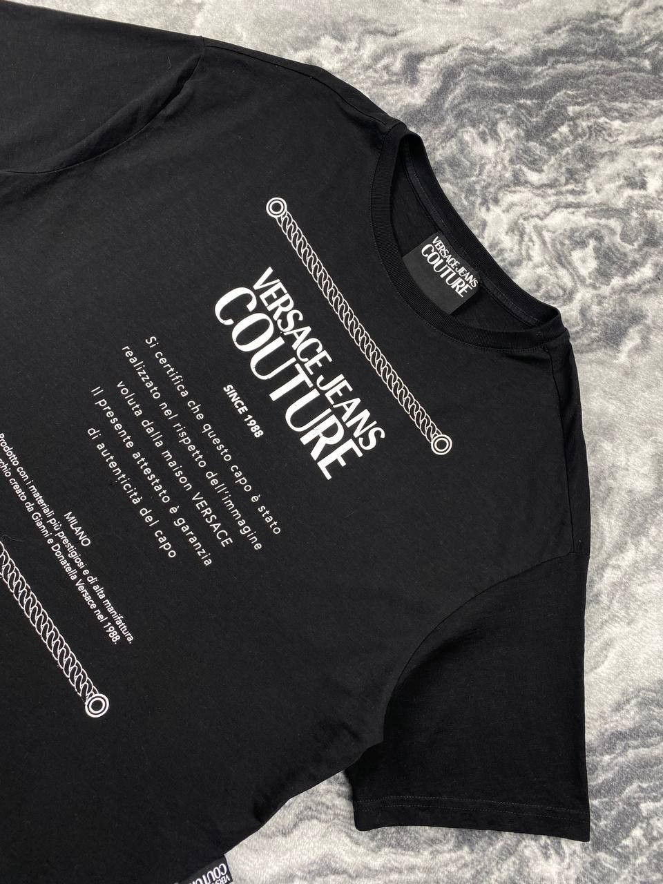 Versace Versace Jeans Couture T-Shirt Big Logo Men XS Black Size US XS / EU 42 / 0 - 6 Thumbnail