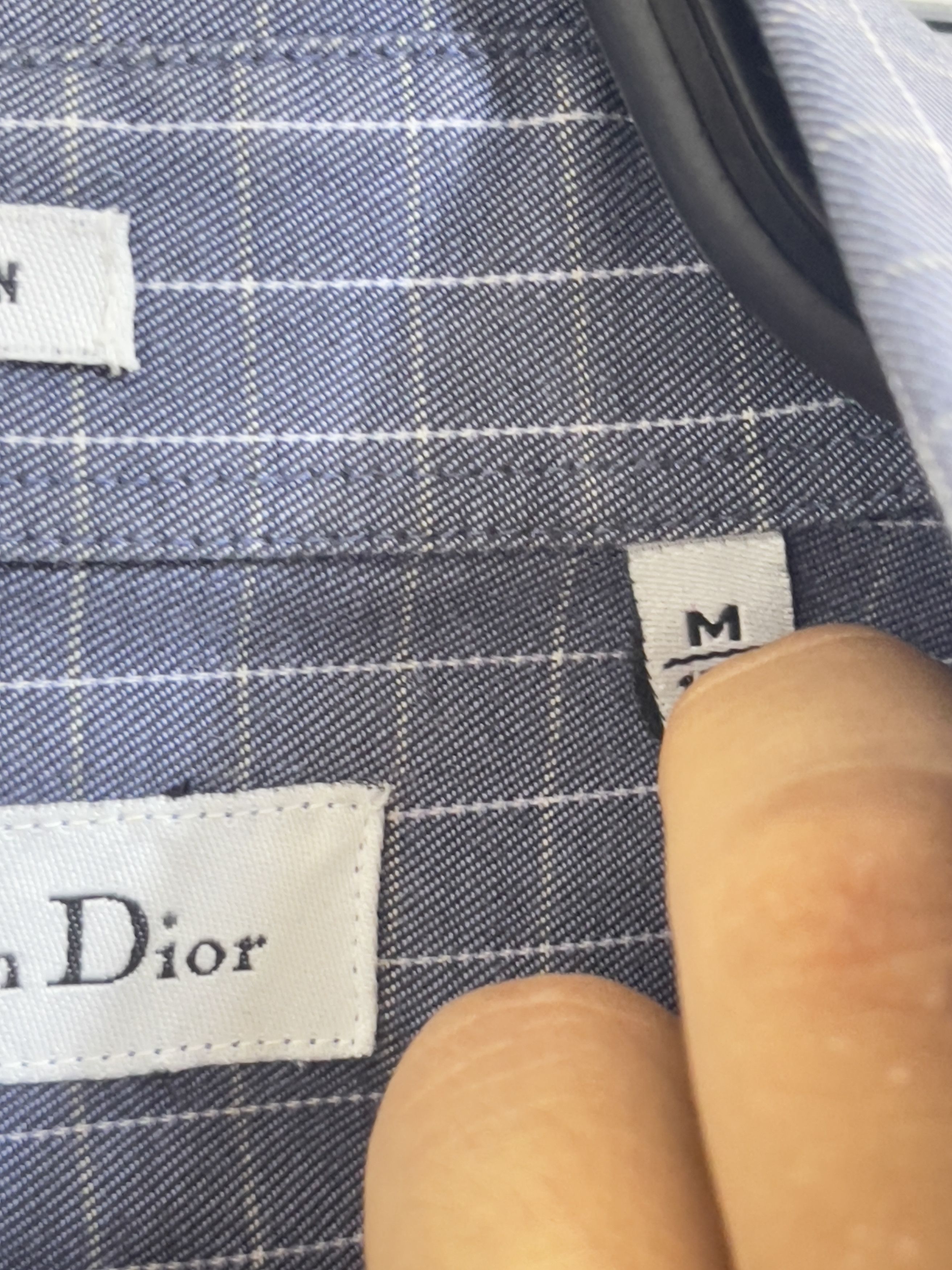 Dior 🔥 Christian dior plaid shirt cotton size M navy Size US M / EU 48-50 / 2 - 7 Thumbnail