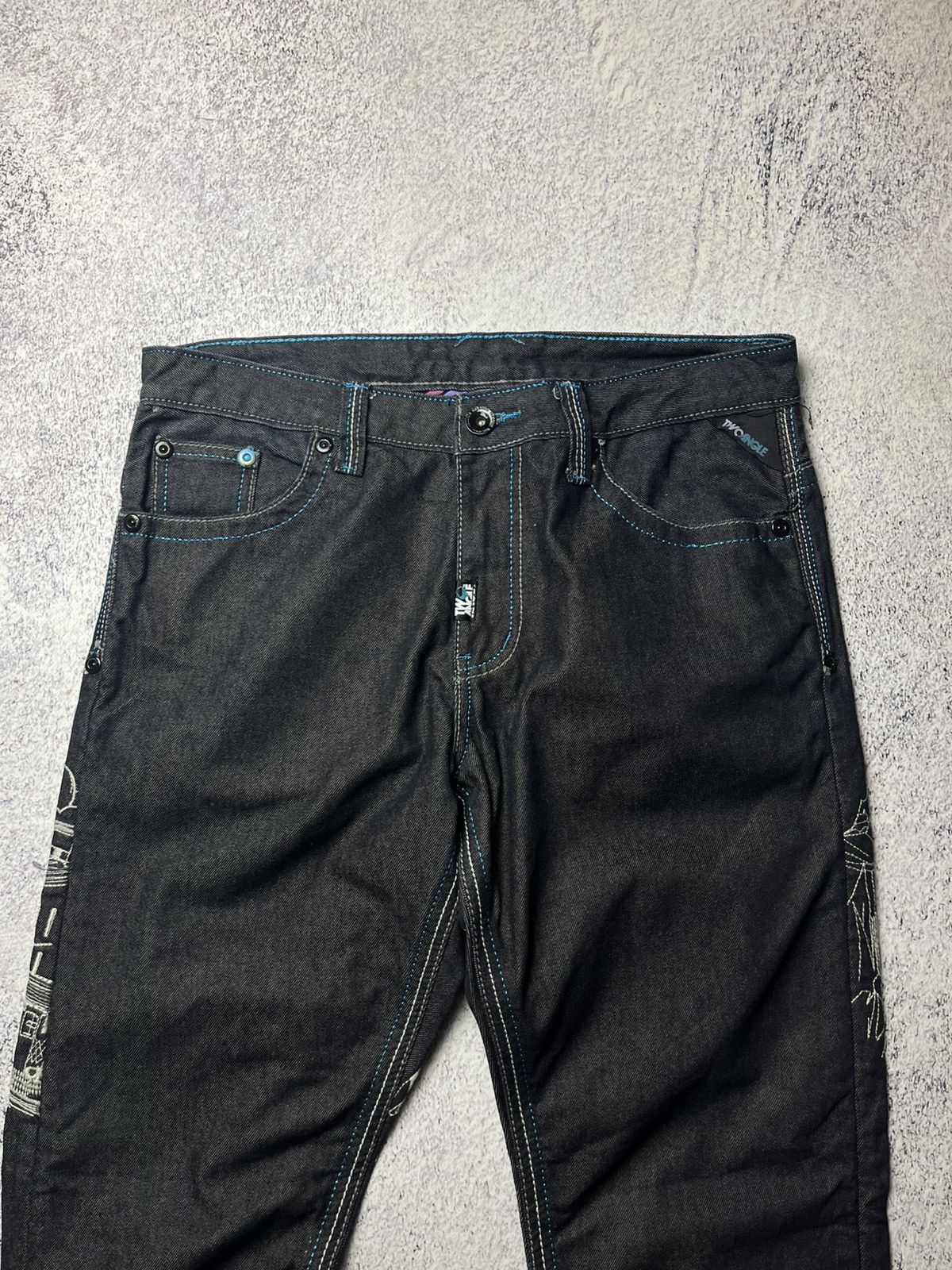Japanese Brand 0Os VINTAGE Avant Garde Big logo Japanese Baggy Pants Y2K Size US 33 - 20 Thumbnail
