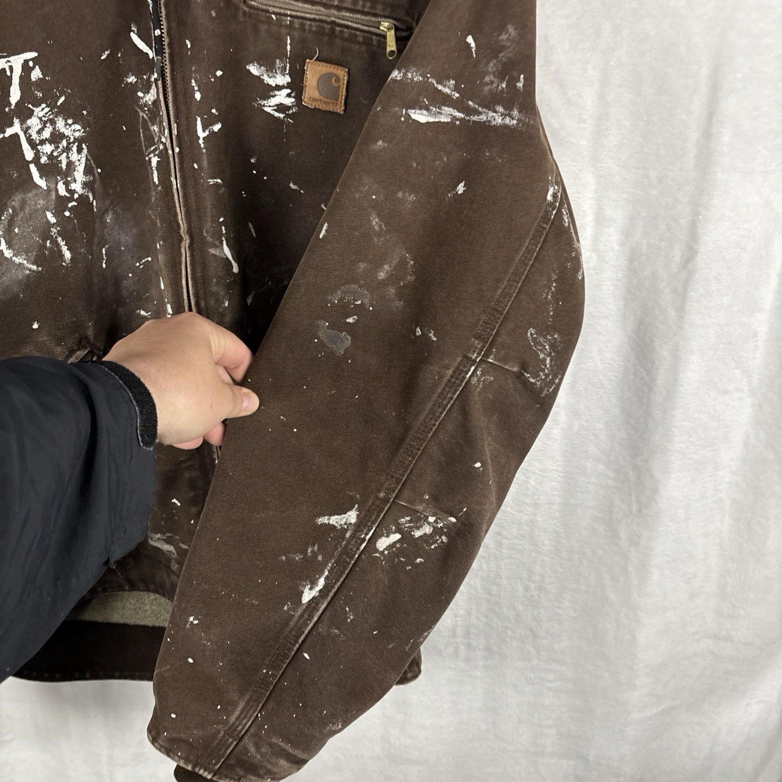 Carhartt Carhartt J141 DKB Brown Sherpa Lined Jacket Coat Size US XL / EU 56 / 4 - 4 Thumbnail