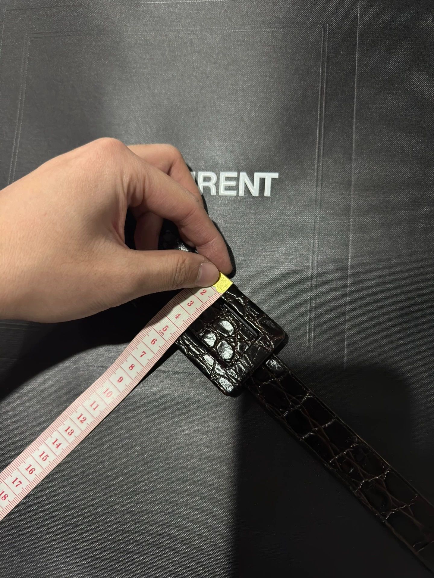 Saint Laurent Paris Saint Laurent YSL runway new embossed leather belt Size ONE SIZE - 8 Thumbnail