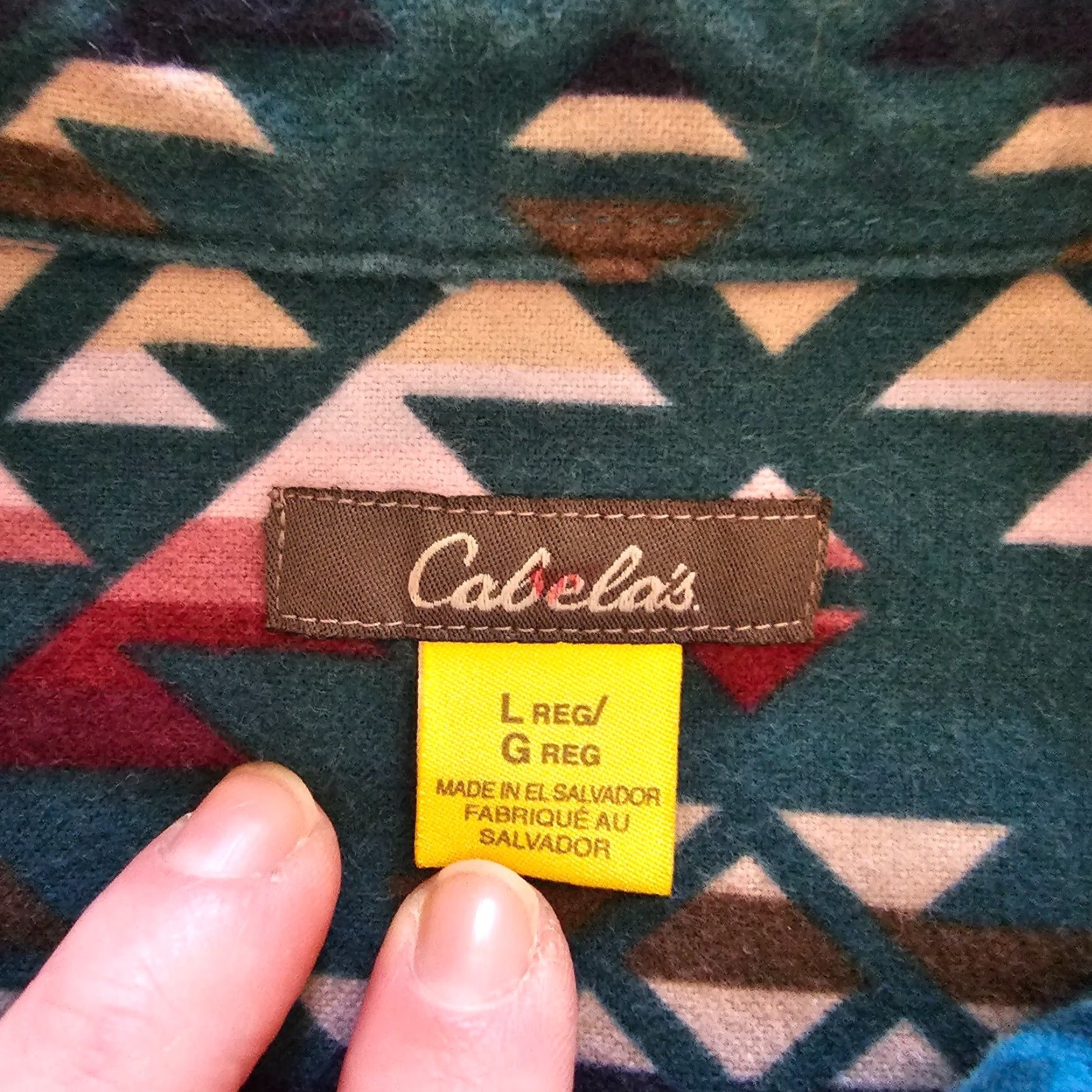 Vintage Cabelas Top Shacket Womens Large Green Teal Flannel Button Southwest Western Shirt Size L / US 10 / IT 46 - 3 Thumbnail