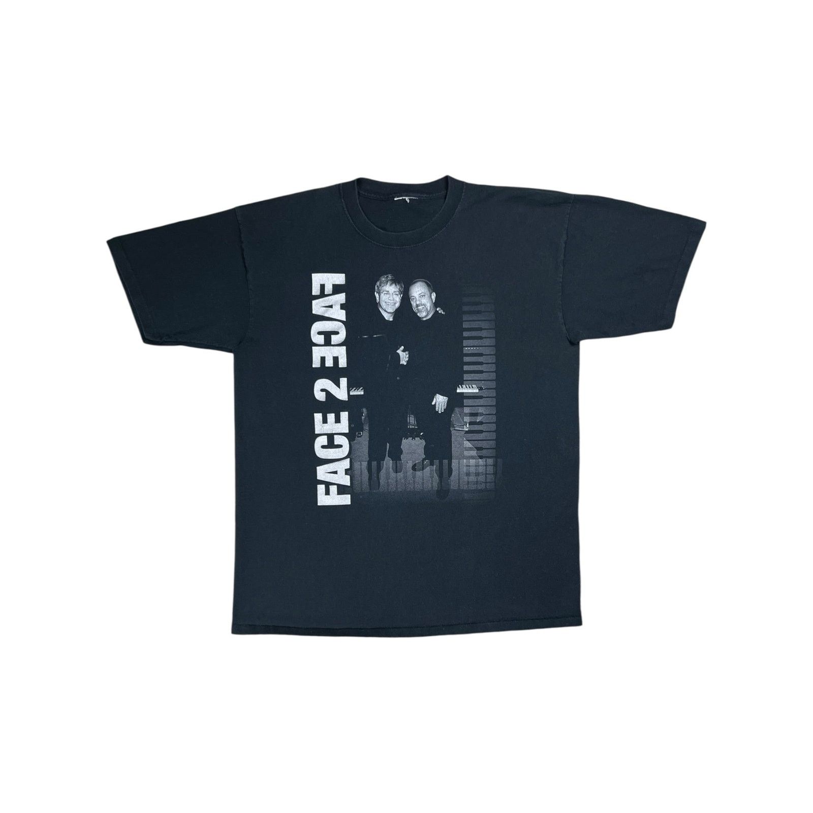 Band Tees × Vintage Vintage 2002 Elton John Billy Joel FACE 2 FACE tour band tee Size US L / EU 52-54 / 3 - 1 Thumbnail