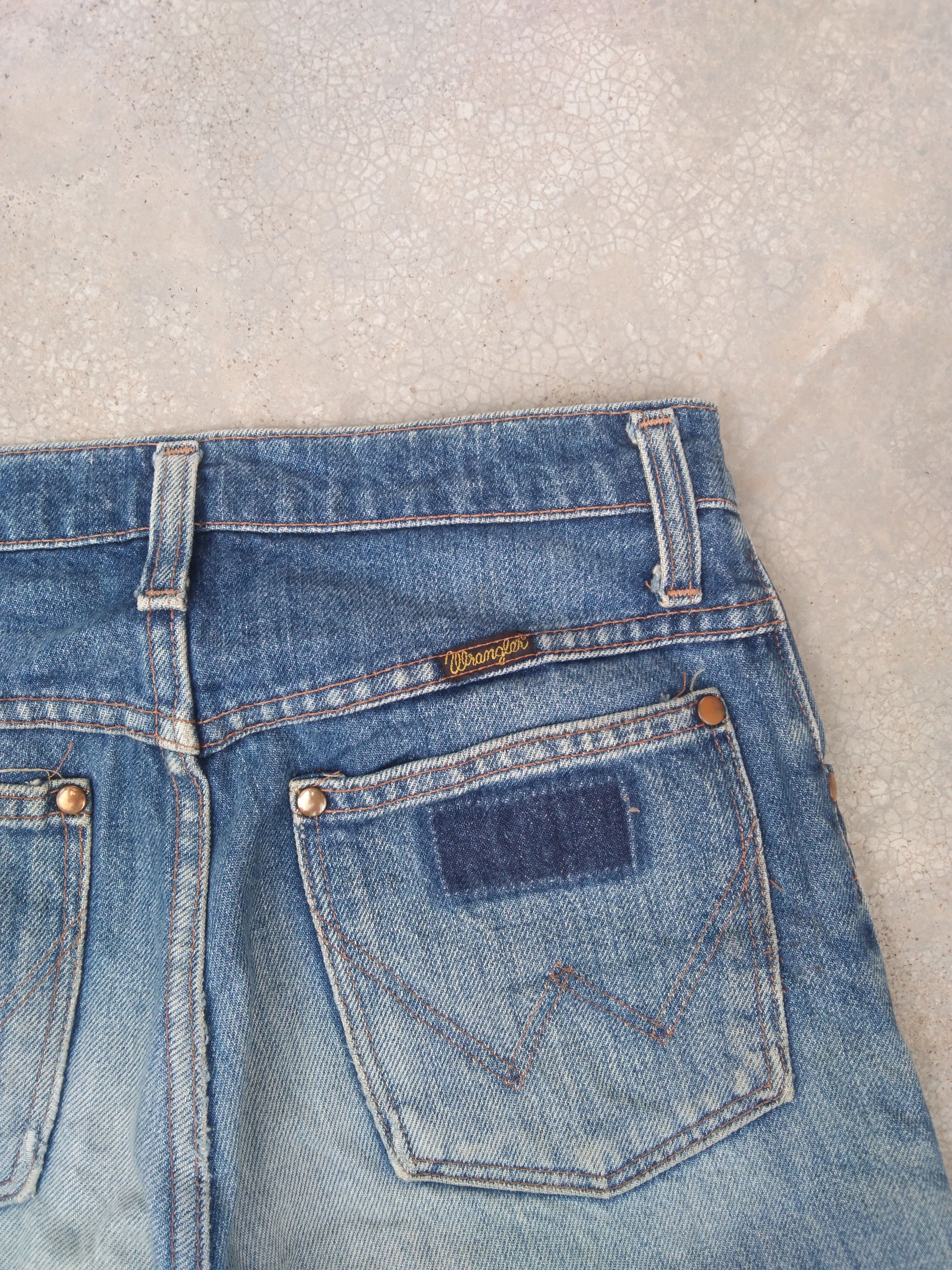 Japanese Brand × Jean × Vintage Vintage Rusty Wash Wrangler Distressed Jeans Size US 26 / EU 42 - 3 Thumbnail