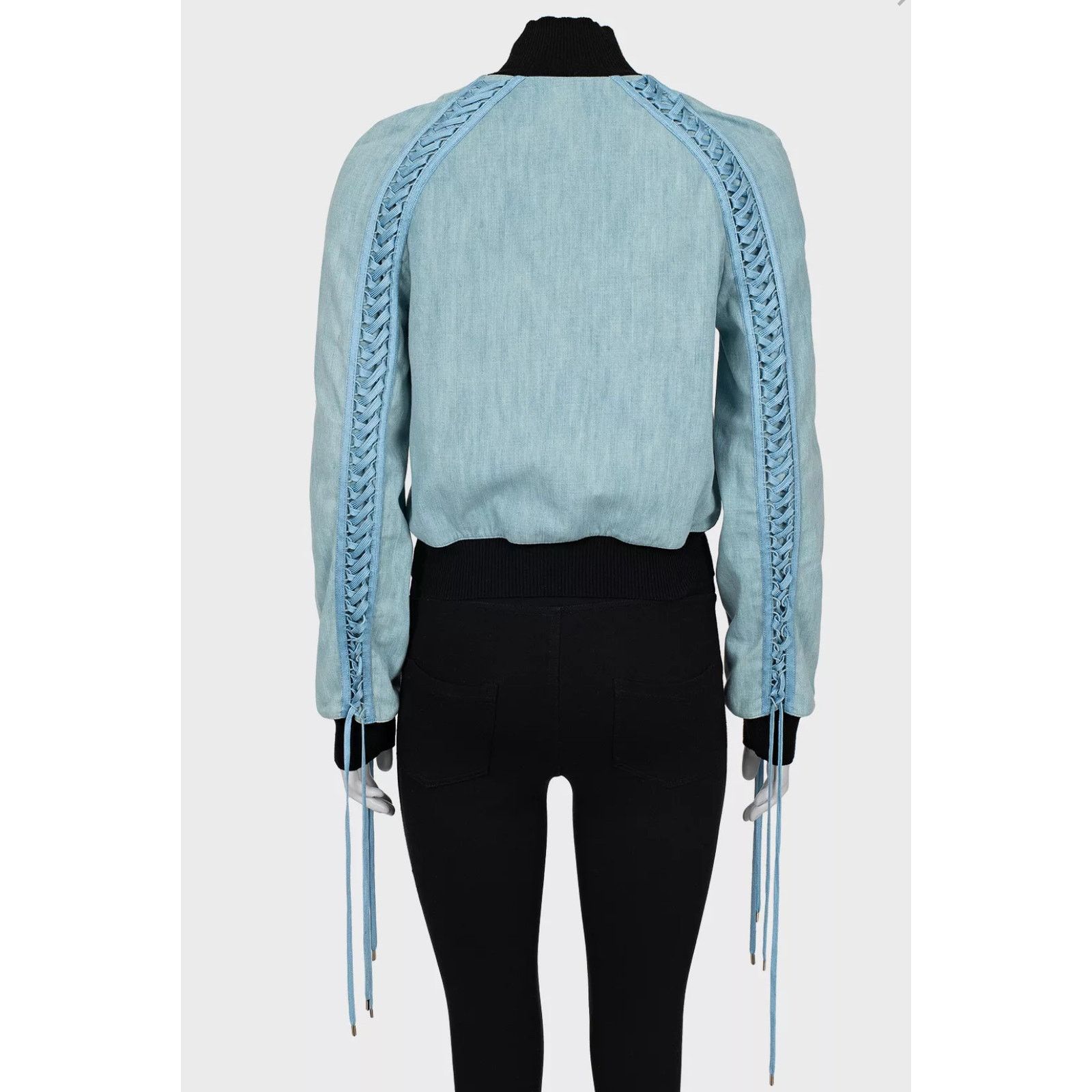 Dior Christian Dior Light Blue Cotton Jacket - Size 40 Size M / US 6-8 / IT 42-44 - 2 Thumbnail
