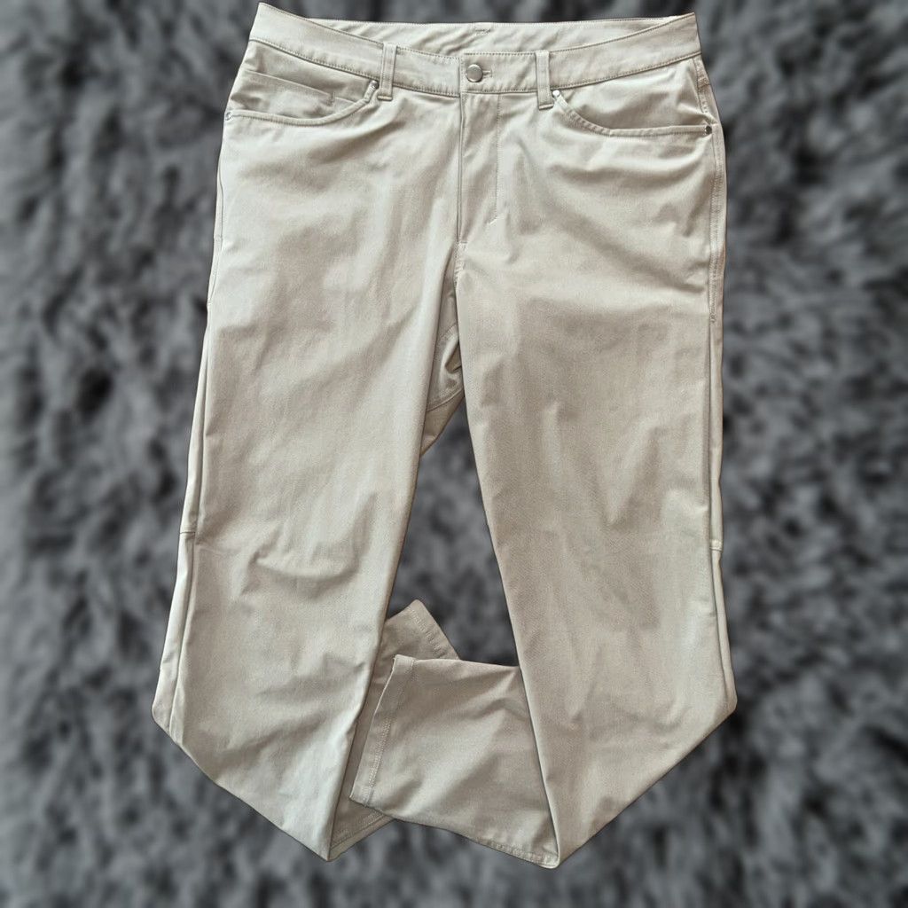 Lululemon Lululemon Men’s Green Pants 34x31 With Stretch Zip Pocket Size US 33 - 1 Thumbnail