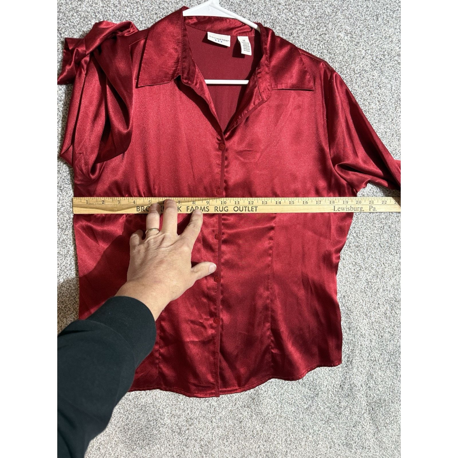 Covington Vintage Y2K Top Womens Size 12 Satin Office Chic omantic Size XL / US 12-14 / IT 48-50 - 2 Thumbnail