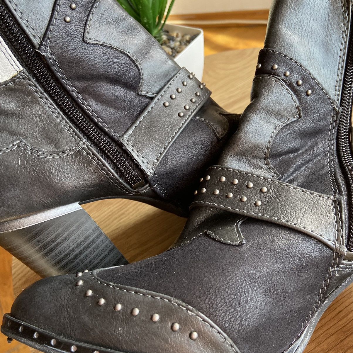 Mustang 📌 Crazy Vintage Mustang Cowboy Leather Boots Size US 8 / IT 38 - 9 Thumbnail