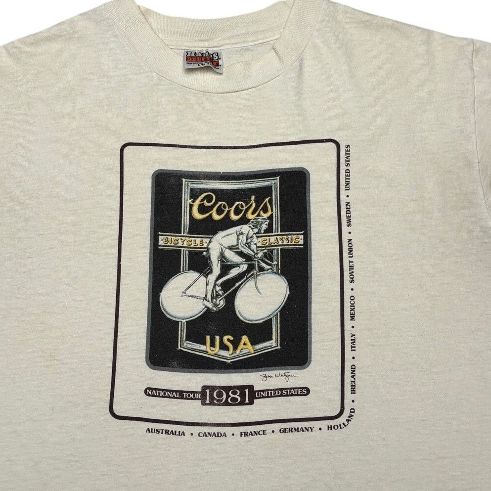 Vintage 1981 Coors Bicycle Classic Biking Race Tee Shirt L