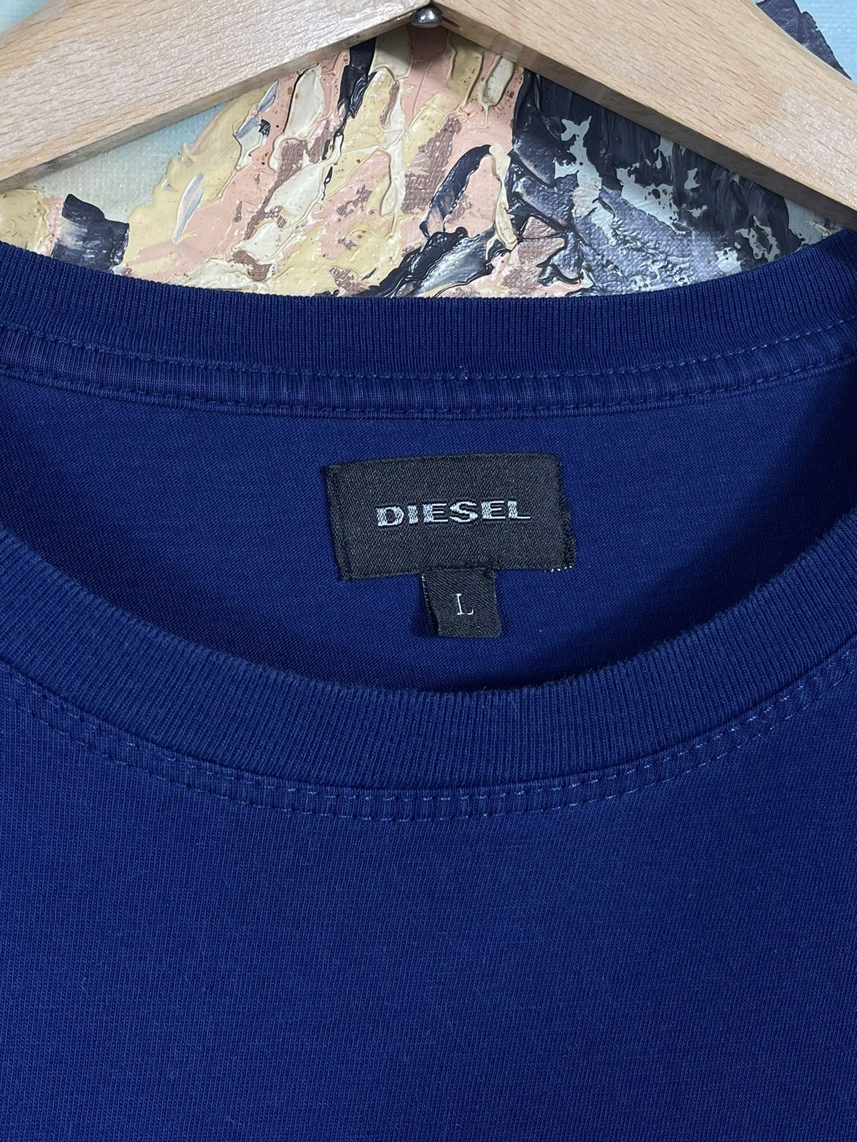 Diesel Diesel Vintage Y2k Navy T-shirt Tee Big Spellout Logo Tribal Size US M / EU 48-50 / 2 - 6 Thumbnail