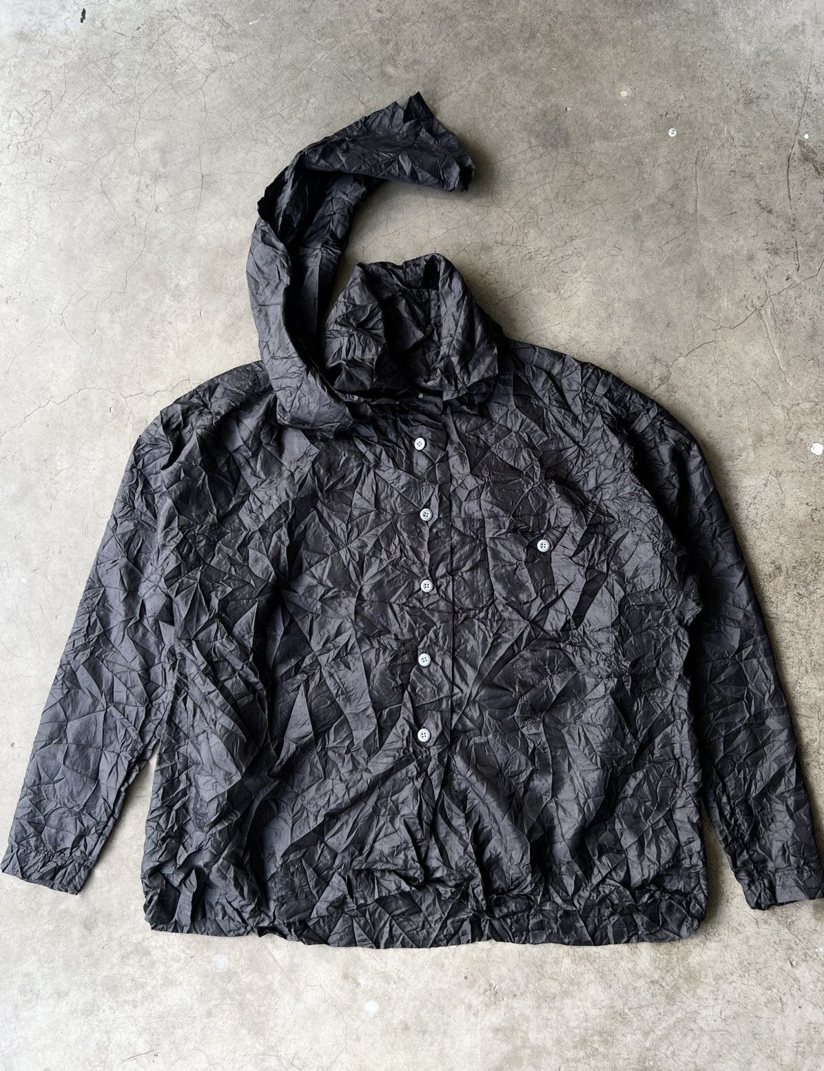 Issey Miyake Archive Issey Miyake 2003 - Scarf Collar Wrinkle Shirt Size US S / EU 44-46 / 1 - 1 Thumbnail