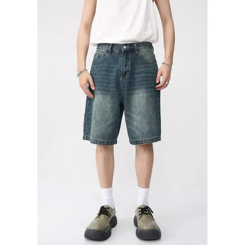Japanese Brand Retro loose wide leg denim shorts Size US 32 / EU 48 - 5 Thumbnail