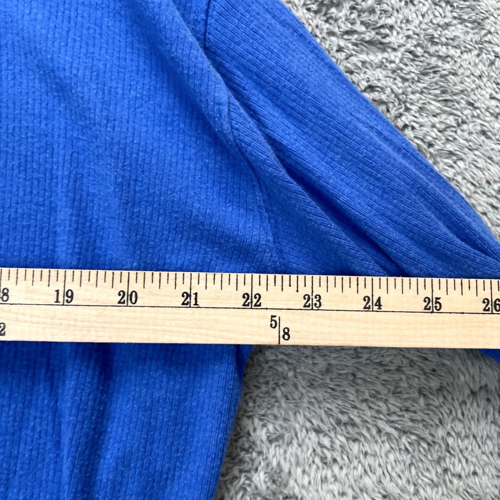 Gap Gap Top Womens XL Blue Love Fitted Rib Waffle Knit Henley Neck Casual Shirt T-Shirt Mens Women Girls Unisex Size XL / US 12-14 / IT 48-50 - 7 Thumbnail