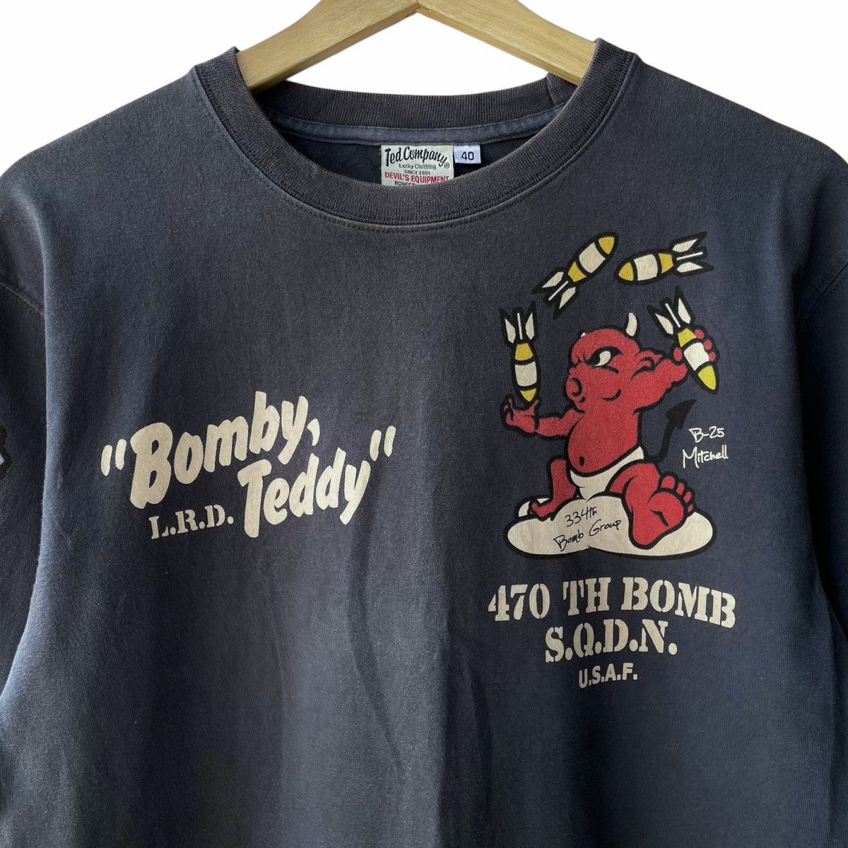 Tedman Tedman Company Japan Lucky Devil USAF Long Sleeve Tee Size US L / EU 52-54 / 3 - 3 Thumbnail