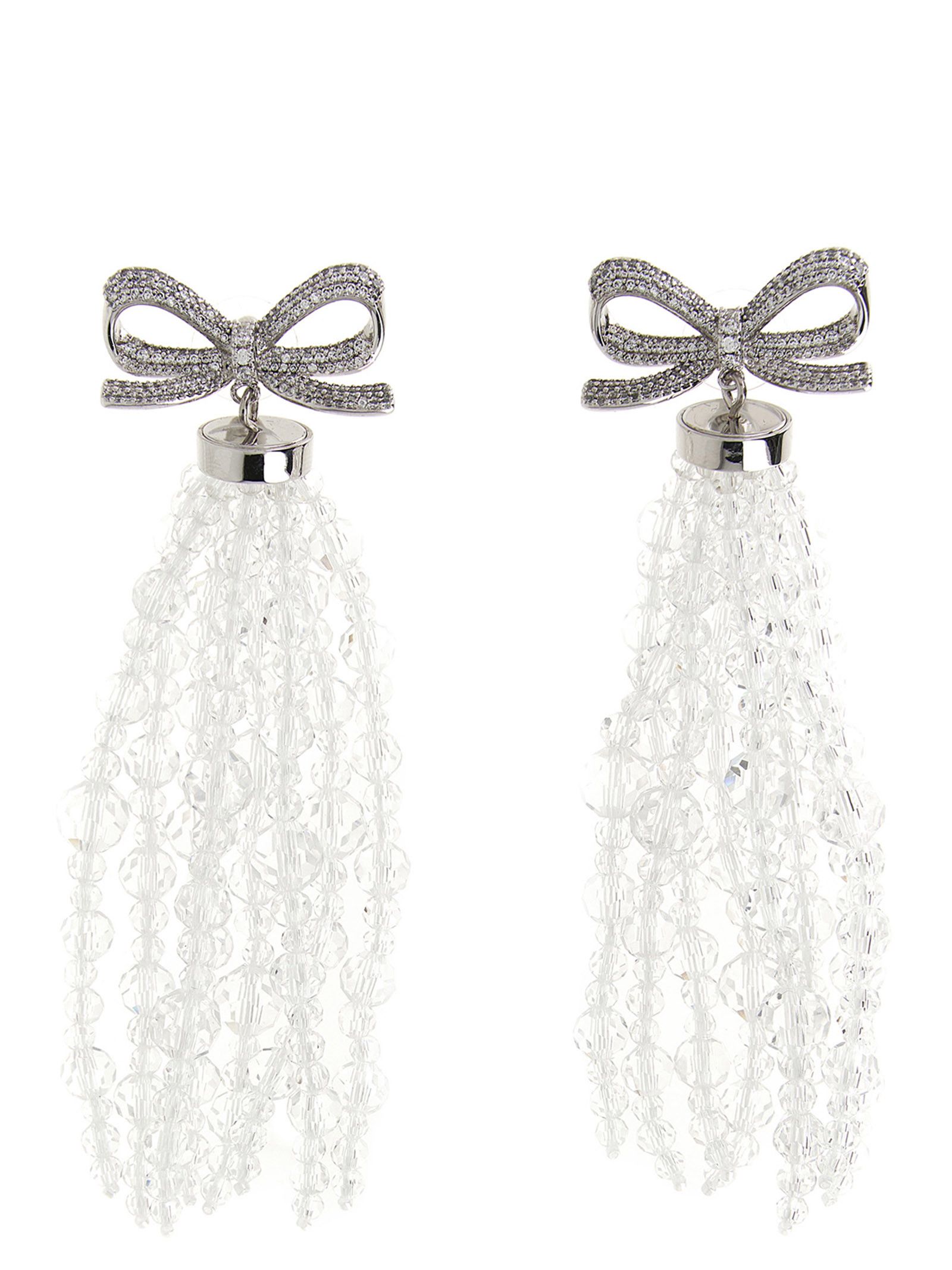 Self-Portrait 'Bow Beaded Waterfall' earrings Size ONE SIZE - 1 Thumbnail