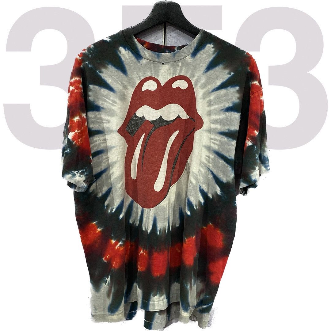 Image of Band Tees x The Rolling Stones Vintage 1994 Rolling Stones Shirt Size XL Tie Dye Thrashed, Men's