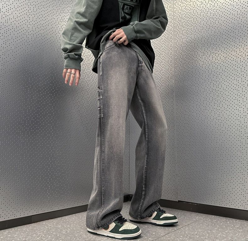Designer × Japanese Brand × Jean Hombre Faded Tube Splicing Vintage Washed Cargo Jeans Size US 36 / EU 52 - 5 Thumbnail