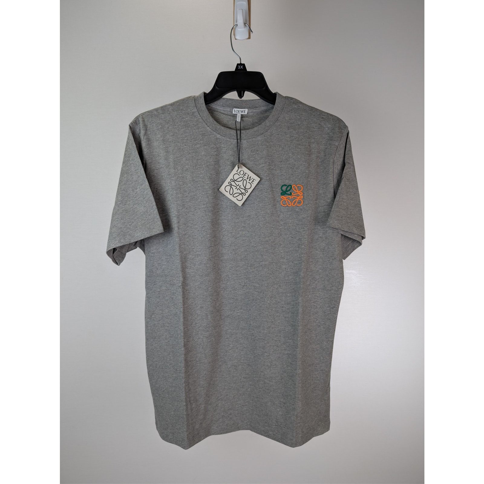 Loewe o1rshd1 Anagram-embroidered Cotton T-shirt in Grey Size US L / EU 52-54 / 3 - 8 Thumbnail