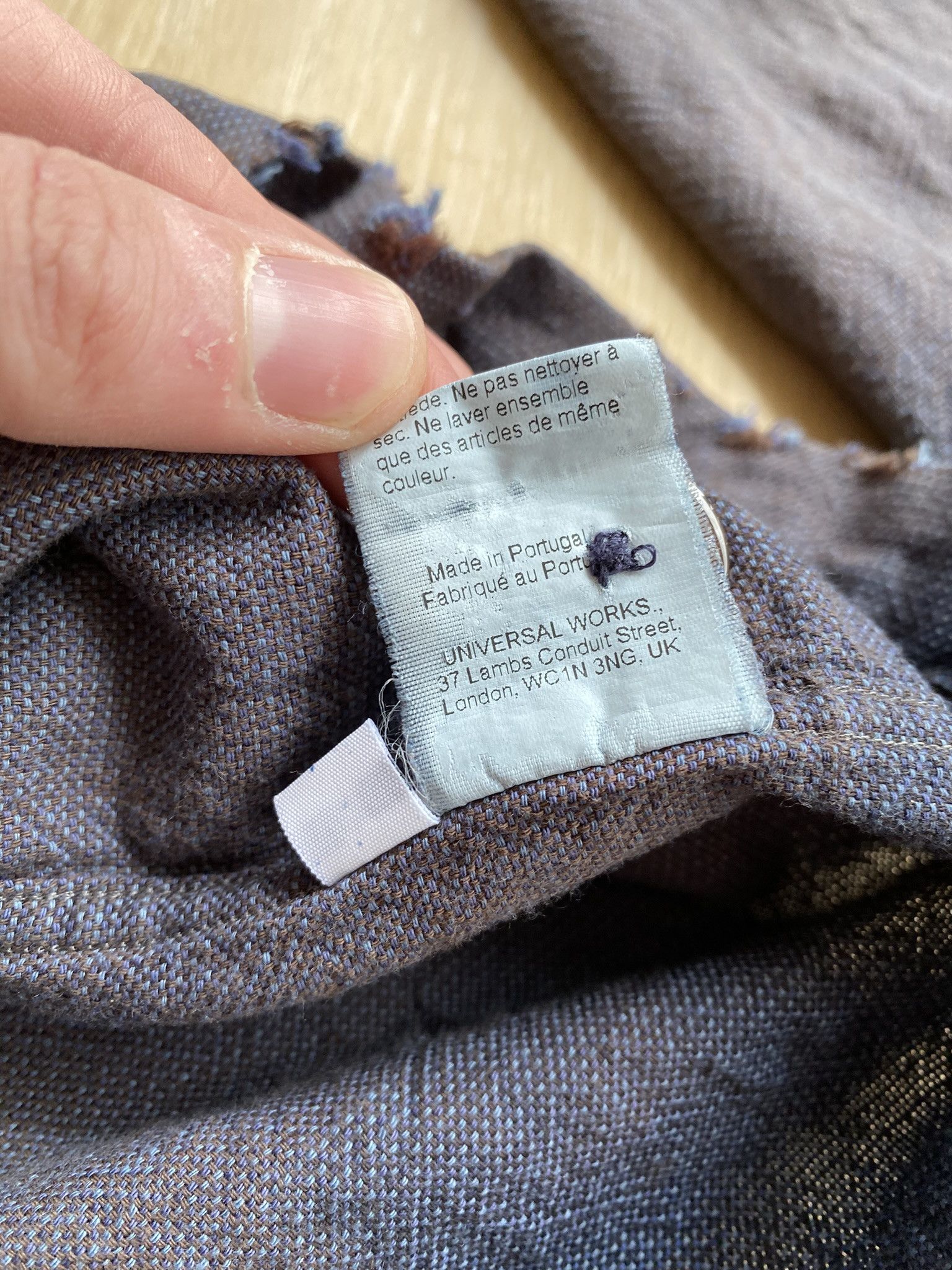 Universal Works Pincheck Dirty Mud-Indigo - Chore Jacket Size US M / EU 48-50 / 2 - 23 Thumbnail