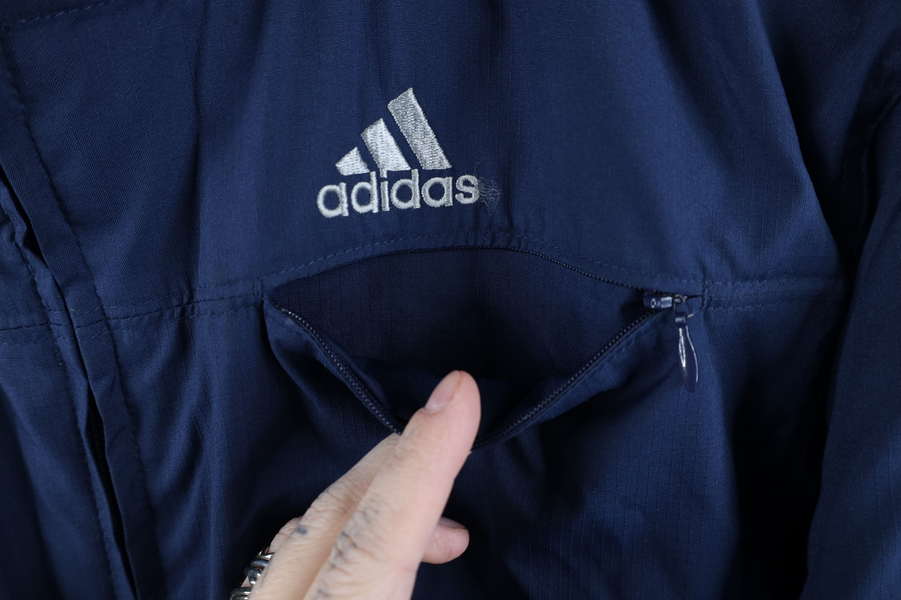 Adidas × Vintage Vintage Y2K 2003 Adidas Striped Reversible Hooded Jacket Size L / US 10 / IT 46 - 5 Thumbnail