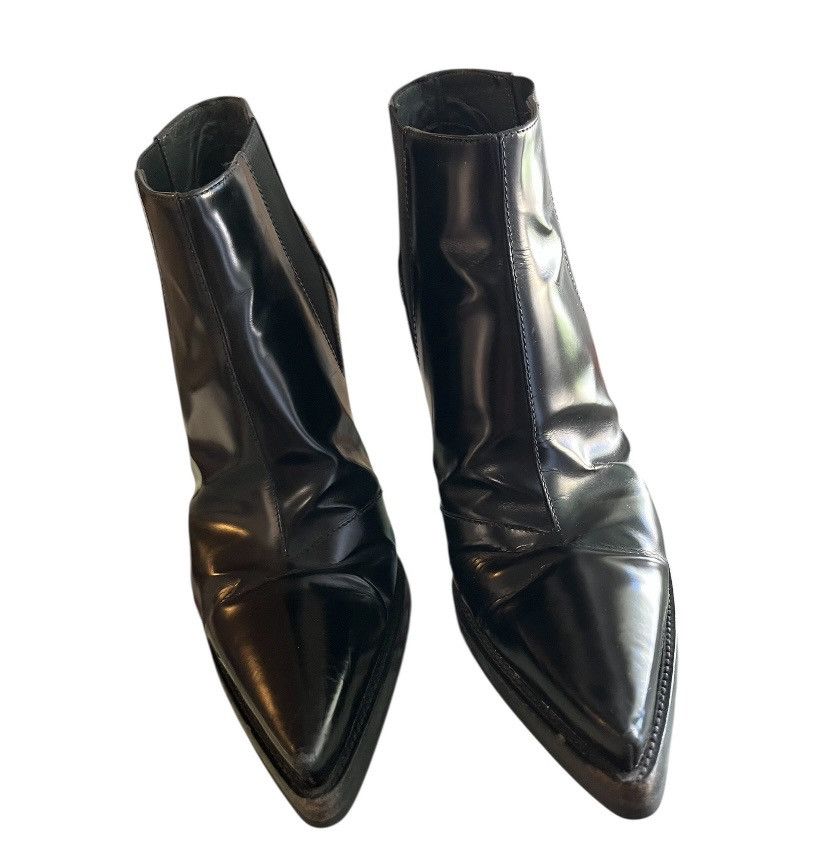 Miu Miu Vintage Miu Miu Pointed Toe Chelsea Boots Heels - Size 38.5 Size US 8.5 / IT 38.5 - 5 Thumbnail