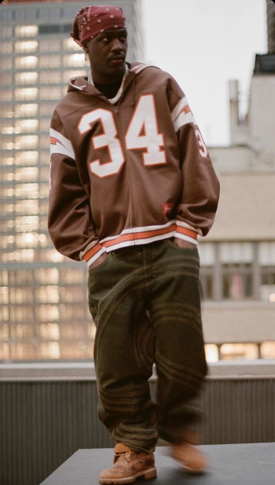 Supreme football jacket store