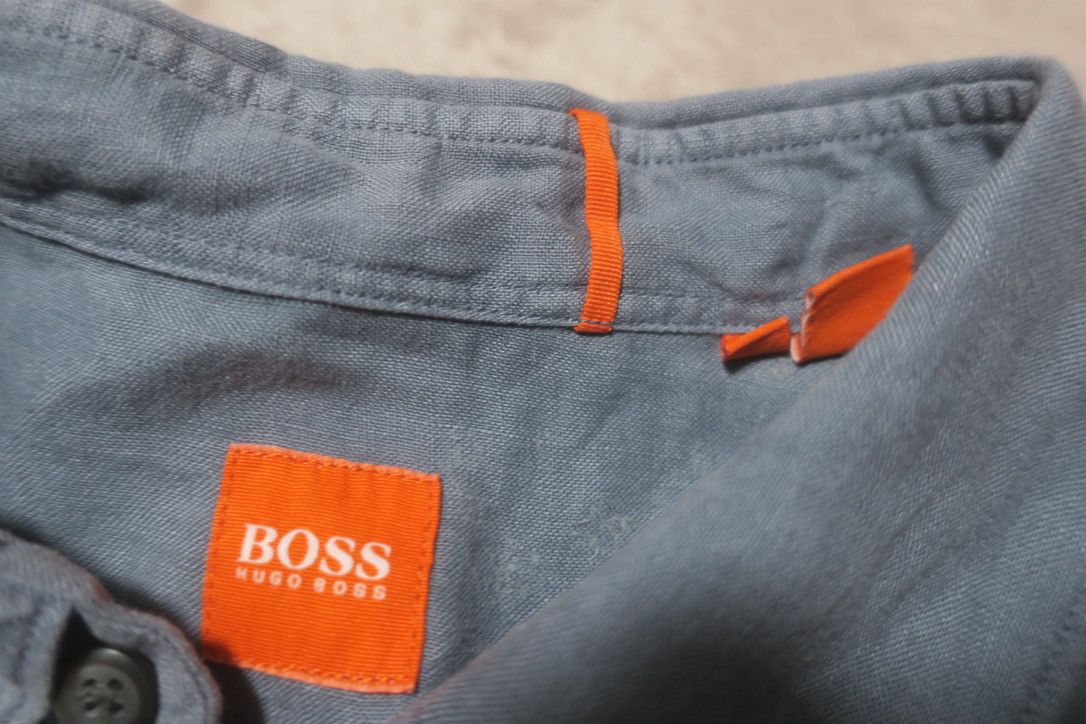 Hugo Boss Orange Label All Linen Button Shirt Size US XXL / EU 58 / 5 - 10 Thumbnail