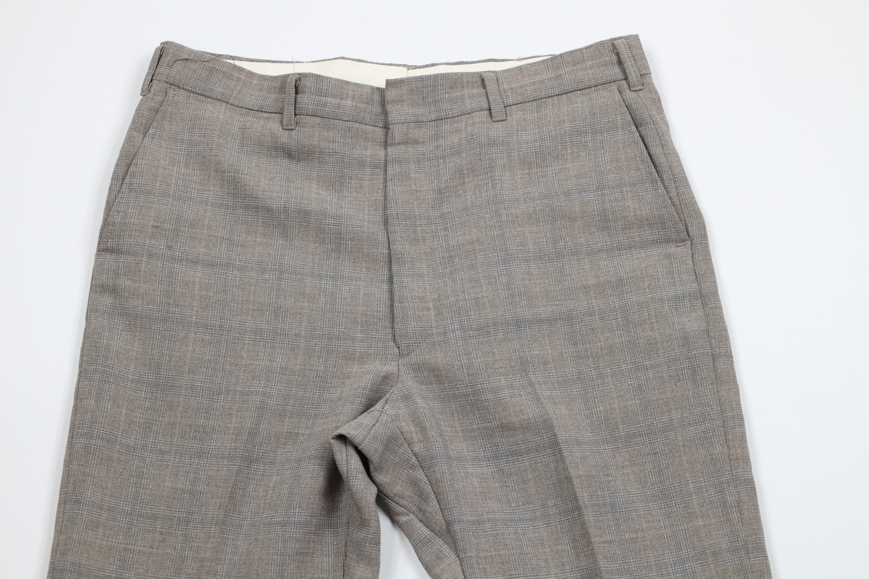 Vintage Vintage 70s Streetwear Flared Wide Leg Chino Pants Plaid USA Size US 32 / EU 48 - 2 Thumbnail