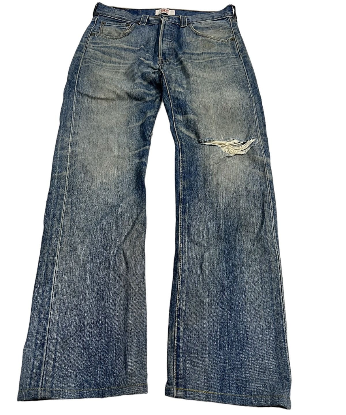 Levi's Vintage Levis 501 Distressed Jeans Size US 29 - 1 Thumbnail