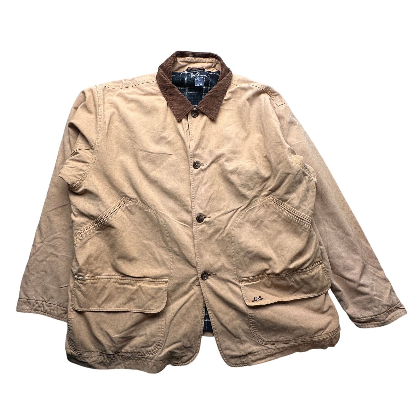 Polo Ralph Lauren Polo Ralph Lauren Canvas Plaid Lined Chore Barn Coat Mens XL Size US XL / EU 56 / 4 - 1 Thumbnail