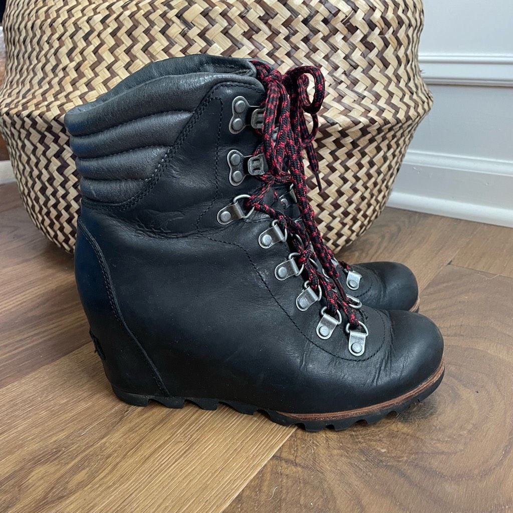 SOREL Sorel Conquest Wedge Waterproof Snow Boots Black Grey 6.5 Size US 6.5 / IT 36.5 - 2 Thumbnail