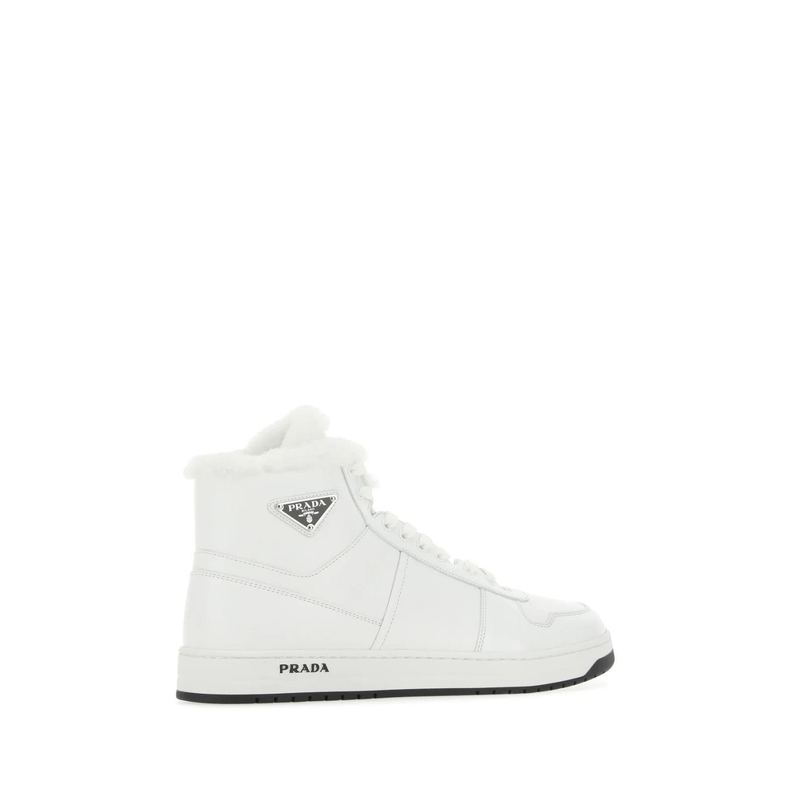 Prada PRADA White Leather Sneakers New And Authentic (Men's size:6 Size US 6.5 / EU 39-40 - 3 Thumbnail