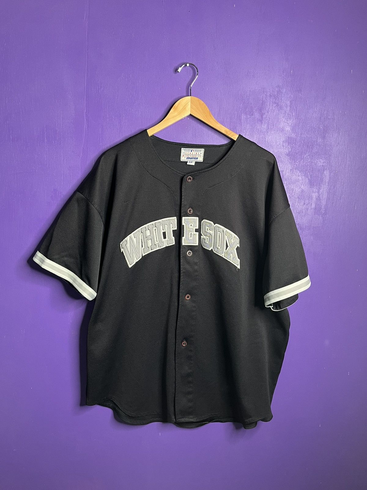Vintage 90s Starter Frank Thomas white Sox jersey